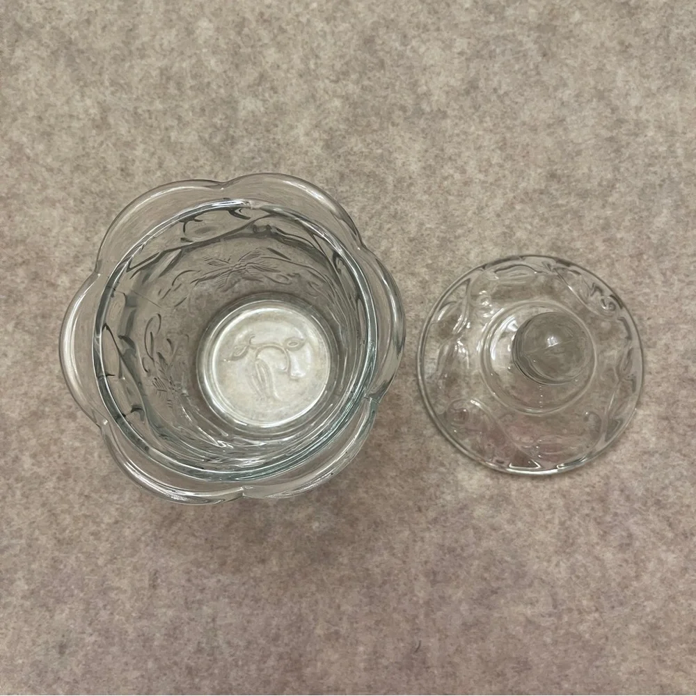 Princess House Vintage Fantasia Crystal Clear Creamer & Sugar Bowl with Lid Set